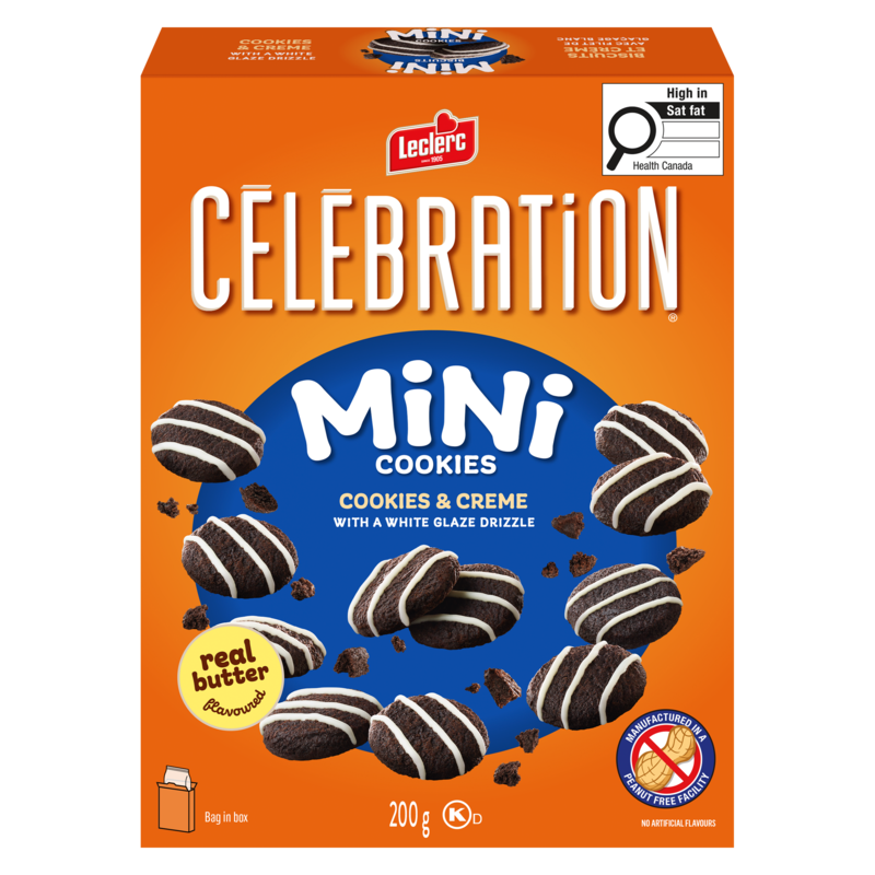 Mini Cookies Cookies & Creme With A White Glaze Drizzle