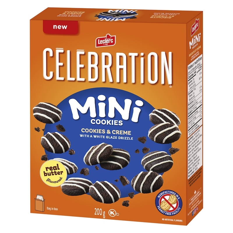 Mini Cookies Cookies & Creme With A White Glaze Drizzle