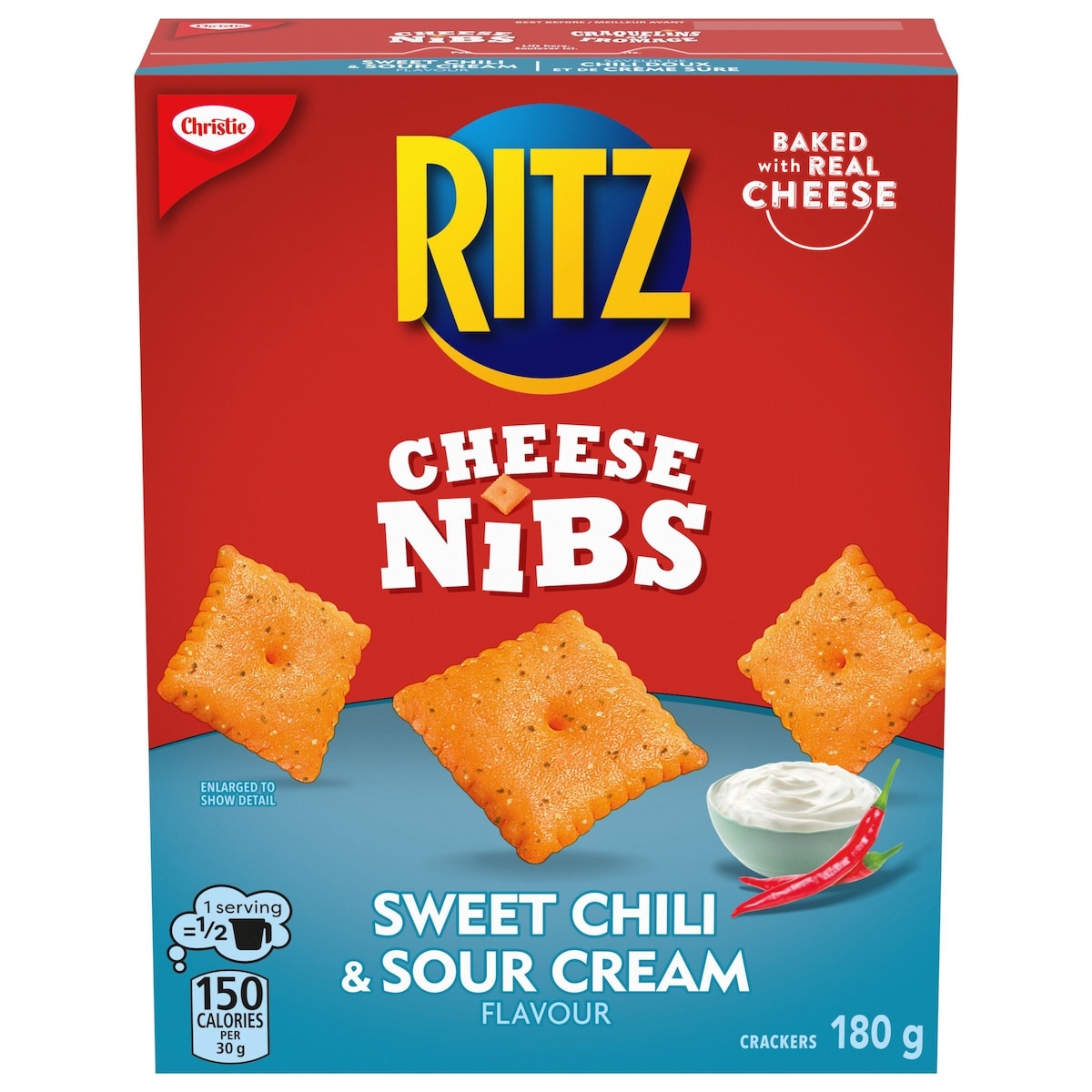 Christie RITZ CHEESE NIBS Sweet Chili & Sour Cream 180 g, $2.49/100g