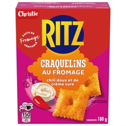 Christie CRAQUELINS AU FROMAGE RITZ À SAVEUR DE CHILI DOUX ET DE CRÈME SURE 180 g, 1,67 $/100g
