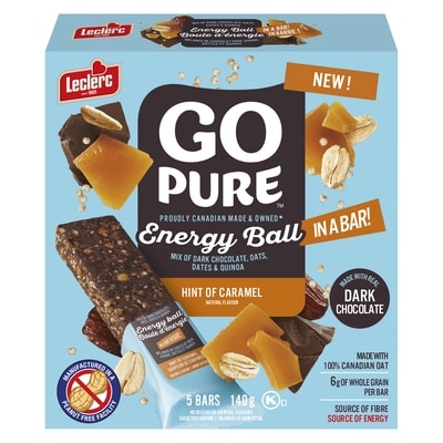 Leclerc Energy Ball In A Bar Hint Of Caramel 140 g, $3.06/100g