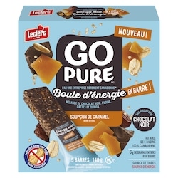 Leclerc Boule d'énergie en barre soupçon de caramel 140 g, 1,34 $/100g