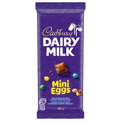 Cadbury DAIRY MILK Milk Chocolate Bar with MINI EGGS 180 g, $3.33/100g