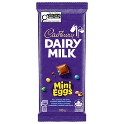 Cadbury DAIRY MILK Milk Chocolate Bar with MINI EGGS 180 g, $3.33/100g