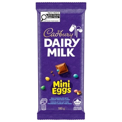 Cadbury Tablette de chocolat CADBURY DAIRY MILK avec Mini Eggs 180 g, 3,33 $/100g