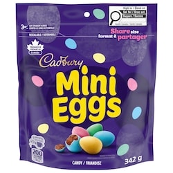 Cadbury Mini Eggs, friandise chocolatée CADBURY Mini Eggs 342 g, 3,07 $/100g