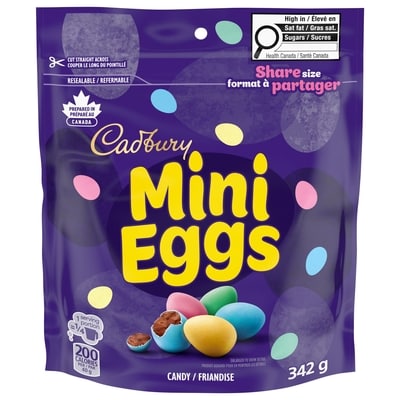 Cadbury Mini Eggs, friandise chocolatée CADBURY Mini Eggs 342 g, 3,94 $/100g