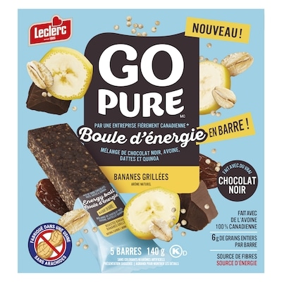 Boule d'énergie en barre bananes grillées