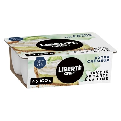Liberté Yogourt grec 5 % extra crémeux tarte à la lime 400 g, 1,37 $/100g