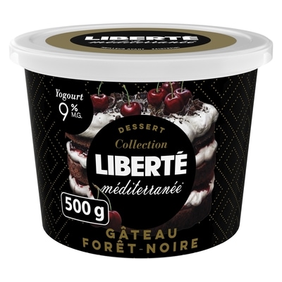 Liberté Yogourt 9% Dessert Collection gâteau forêt noire 500 g, 1,00 $/100g