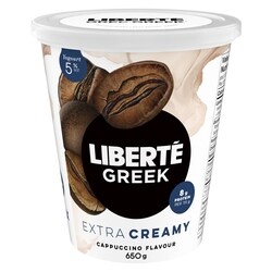 ギヨー　エクストラ　LA COUR Liberte Greek Yogurt Extra Creamy, Cappuccino - 650 g | Loblaws