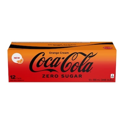 Coca-Cola Cola Zero Sugar Orange Cream Fridgepack Cans 12x355.0 ml, $0.21/100ml