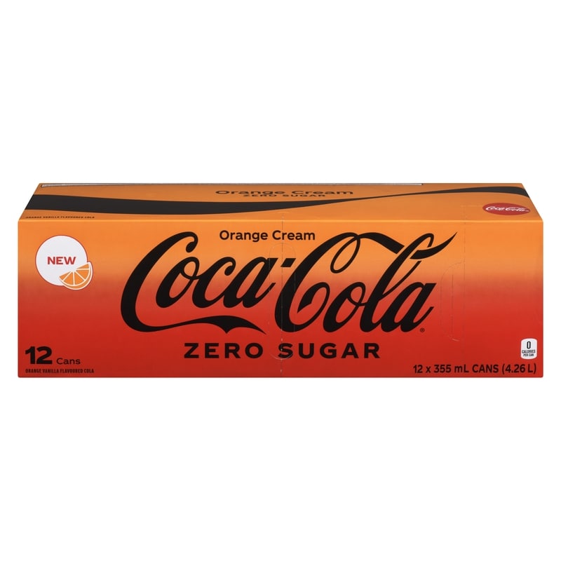 Cola Zero Sugar Orange Cream Fridgepack Cans