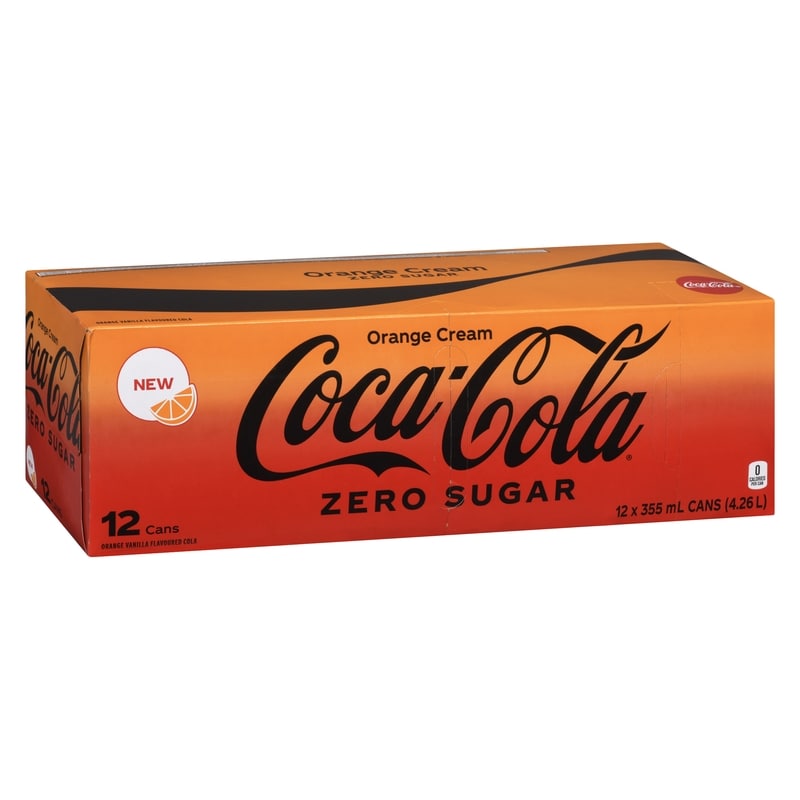 Cola Zero Sugar Orange Cream Fridgepack Cans