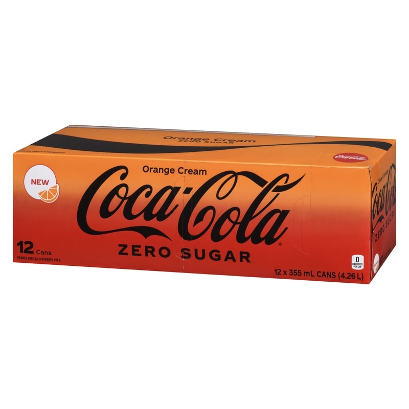 Cola Zero Sugar Orange Cream Fridgepack Cans