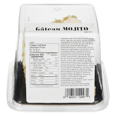 null Gâteau mojito 480 g, 2,08 $/100g