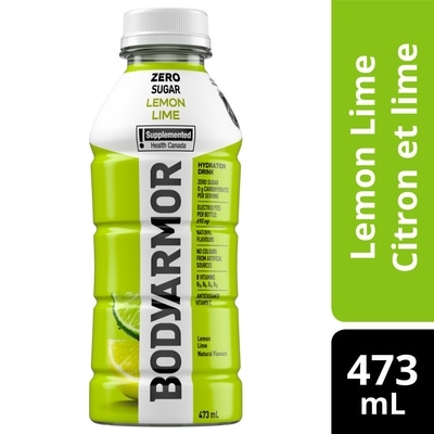 BodyArmor Zero Sugar Lemon Lime Electrolyte Sports Drink 473 ml, $0.59/100ml