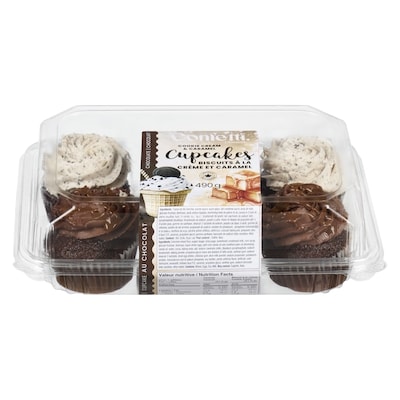 null Chocolate Cupcake Cookie Cream & Caramel Cupcakes 490 g, $1.43/100g