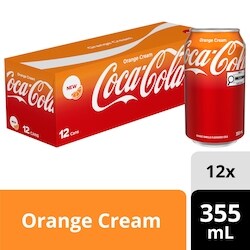 Coca-Cola Cola Orange Cream Fridgepack Cans - 12x355.0 ml | Real