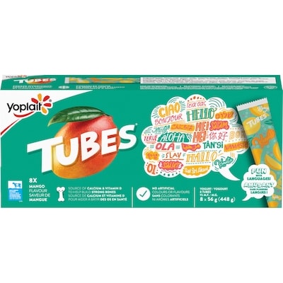 Yoplait Tubes Yogurt, Mango 448 g, $1.34/100g