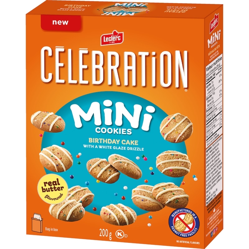 Mini Cookies Birthday Cake With A White Glaze Drizzle