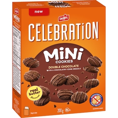 Mini Cookies Double Chocolate With A Chocolatey Icing Drizzle
