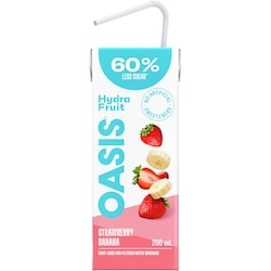 Oasis HydraFruit Strawberry Banana Fruit Juice Boxes - 8x200.0 ml