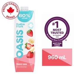 Oasis HydraFruit Strawberry Banana Fruit Juice 960 ml, $0.34/100ml