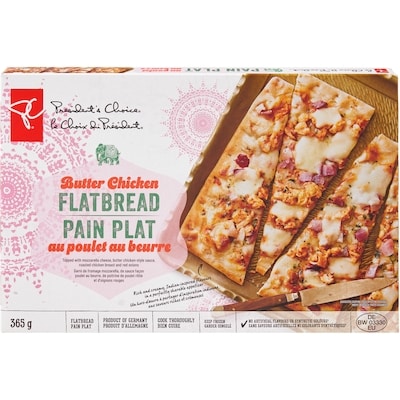 le Choix du Président Pain plat au poulet au beurre 365 g, 1,64 $/100g