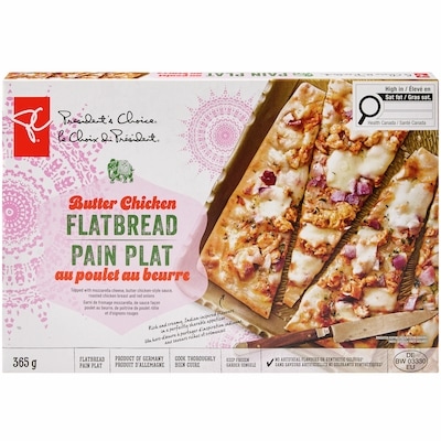 le Choix du Président Pain plat au poulet au beurre 365 g, 1,64 $/100g