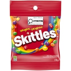 Skittles Originaux, bonbons à mâcher, sac 170 g, 2,94 $/100g
