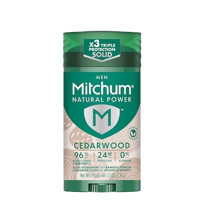 Mitchum Désodorisant en bâton homme natural power, bois de cèdre 76 g, 13,14 $/100g