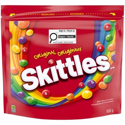 Skittles Originaux, bonbons à mâcher, sac 930 g, 1,24 $/100g