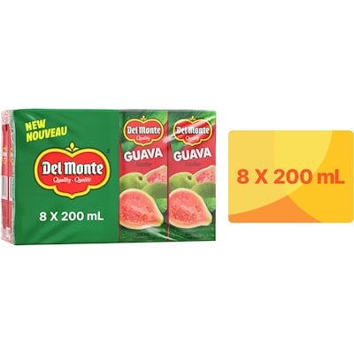 Del Monte Guava Nectar Juice Boxes 8x200.0 ml, $0.34/100ml