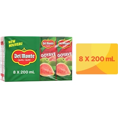 Del Monte Boîtes à boire Nectar de goyave 8x200.0 ml, 0,34 $/100ml