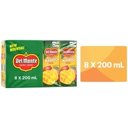 Del Monte Mango Nectar Juice Boxes 8x200.0 ml, $0.37/100ml