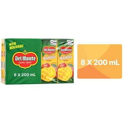Del Monte Mango Nectar Juice Boxes 8x200.0 ml, $0.34/100ml