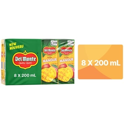 Del Monte Boîtes à boire Nectar de mangue 8x200.0 ml, 0,28 $/100ml