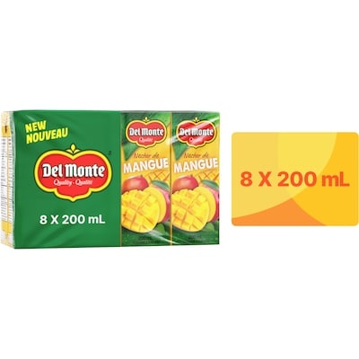 Del Monte Boîtes à boire Nectar de mangue 8x200.0 ml, 0,31 $/100ml