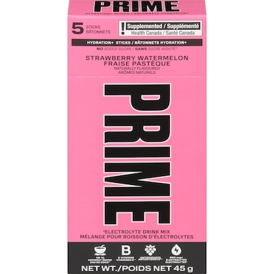 Prime Hydration Hydration+ Sticks Strawberry Watermelon 47 g, $21.26/100g