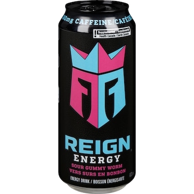 Reign Energy boisson énergisante vers surs en bonbon 473 ml, 0,84 $/100ml