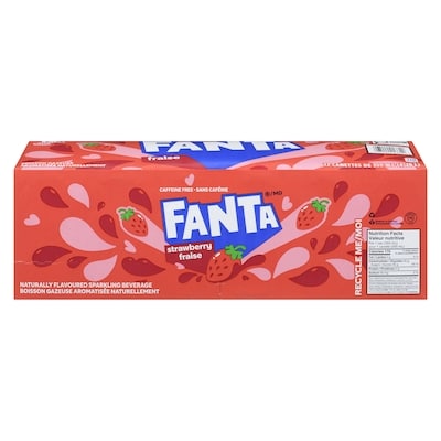 Fanta Boisson gazeuse aromatisée naturellement fraise 12x355.0 ml, 0,19 $/100ml