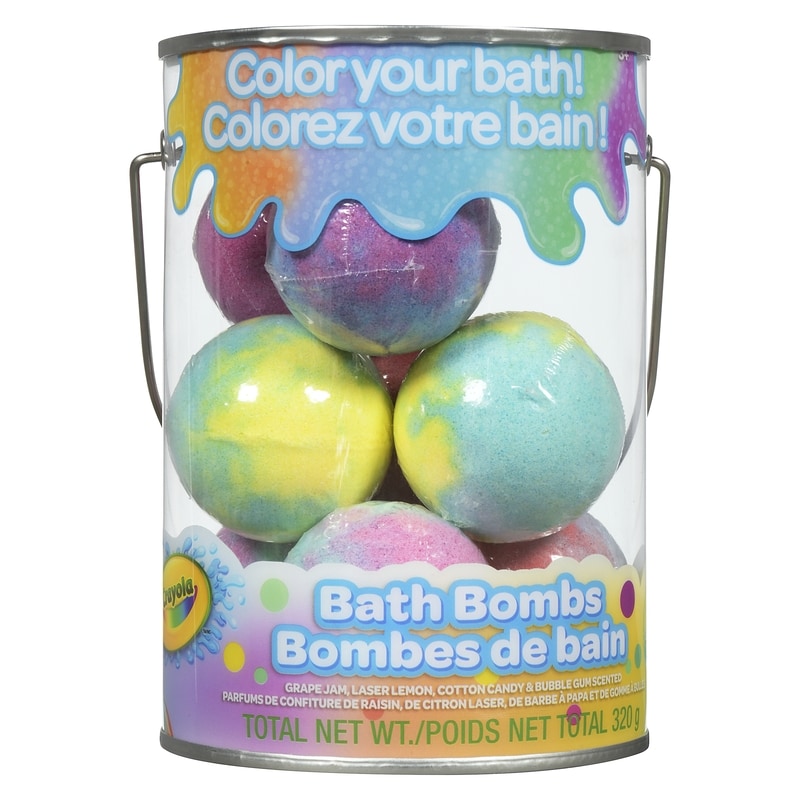 Bath Bombs Grape Jam, Laser Lemon, Cotton Candy & Bubble Gum Scented 3+