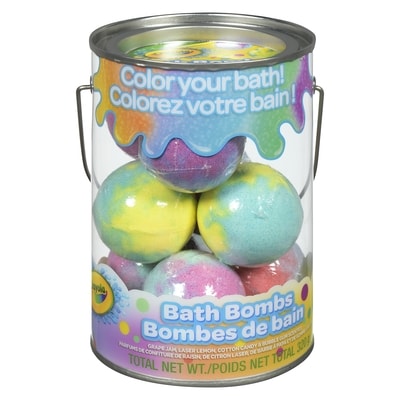 Crayola Bombes de bain parfums de confiture de raisin, de citron laser, de barbe à papa et de gomme à bulles 3+ 1 ea, 9,99 $/1ch