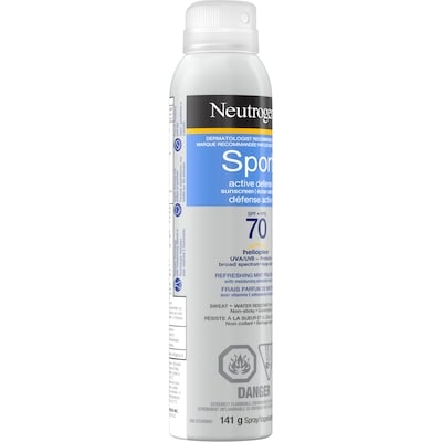 Vaporisateur d'écran solaire Sport Active Defense, FPS 70