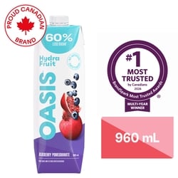 Oasis HydraFruit Blueberry Pomegranate Fruit Juice 960 ml, $0.16/100ml