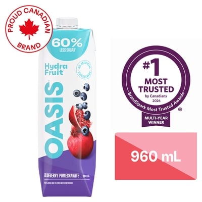Oasis HydraFruit Blueberry Pomegranate Fruit Juice 960 ml, $0.16/100ml