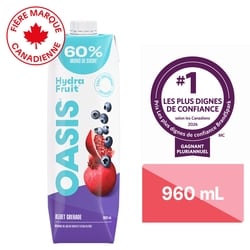 Oasis Jus de fruits bleuet grenade 960 ml, 0,23 $/100ml