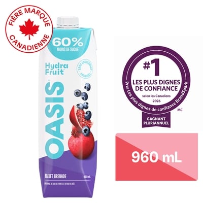 Oasis Jus de fruits bleuet grenade 960 ml, 0,23 $/100ml