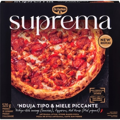 Dr Oetker Suprema Artisanal-Style, Stone-Baked Pizza 'nduja Tipo & Miele Piccante 520 g, $1.81/100g